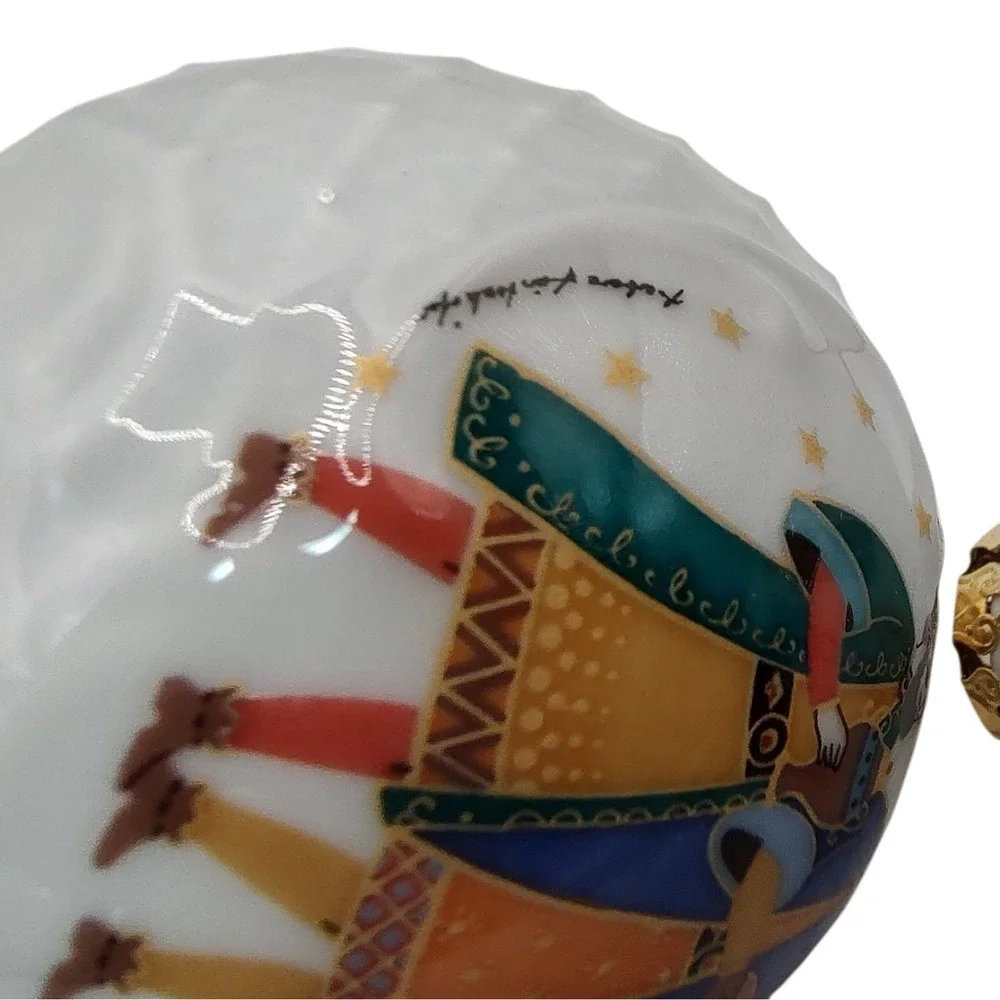 Vintage Lindner Nativity Ornaments Hand Painted Porcelain Bavaria Set of Two‎ - Picture 10 of 15